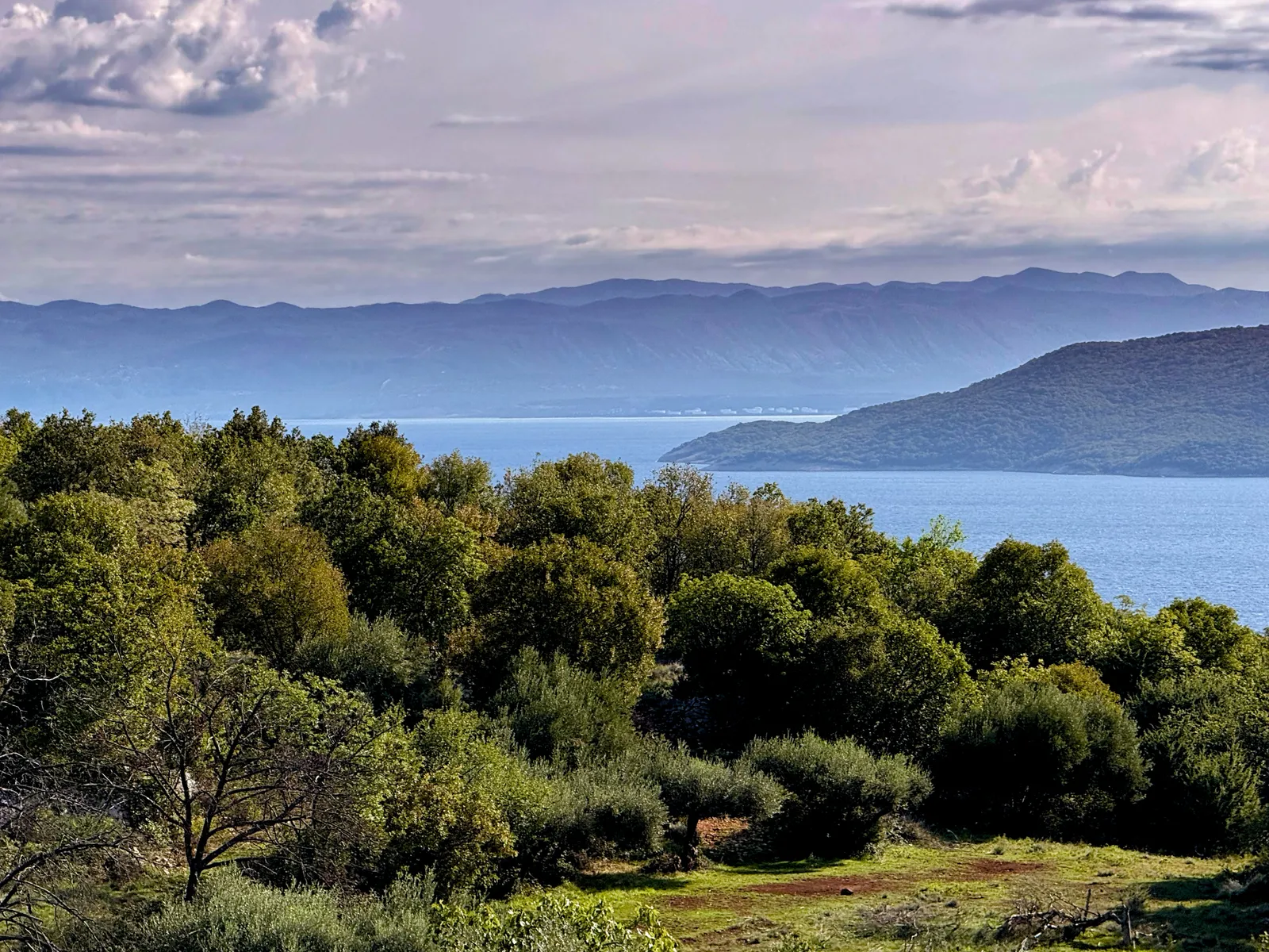 Climb out of the ferry. Krk in the distance.