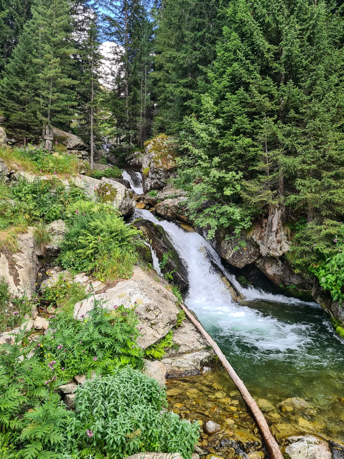 Waterfall just below the village