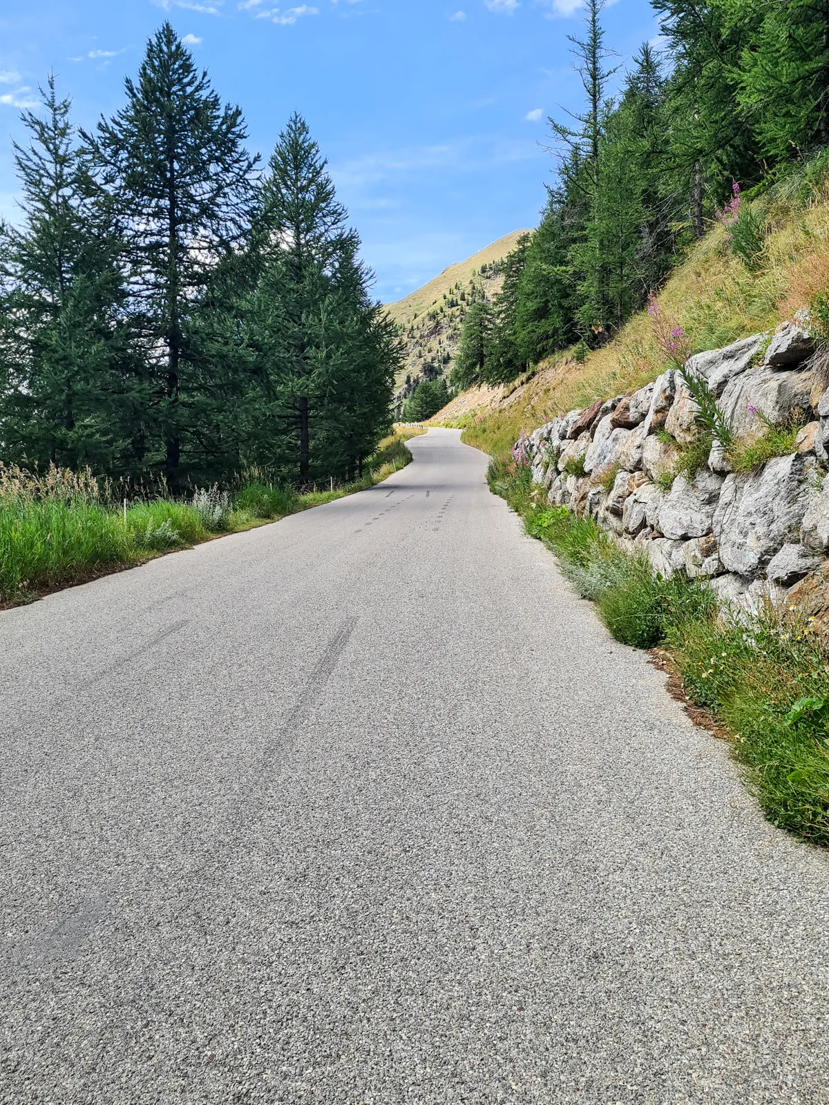 Climbing Col de la Lombarde